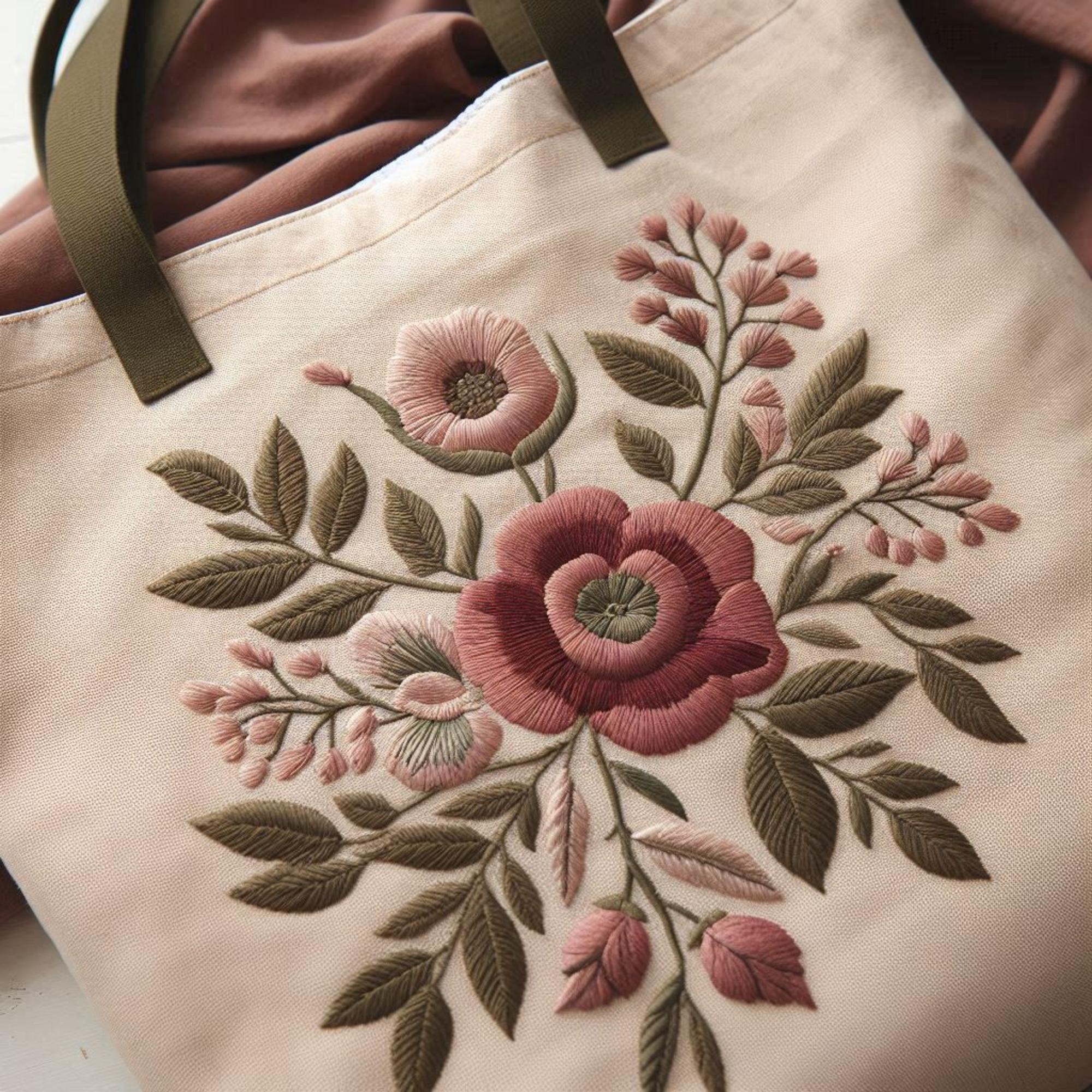 Limited edition embroidered tote bag